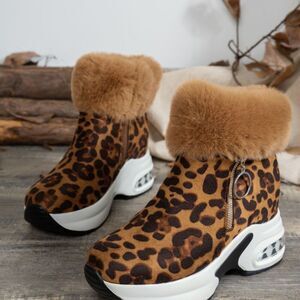 🆕️ Leopard Print Platform Boots
